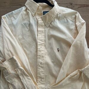 Ralph Lauren Men's Light Tan Button-Down Shirt